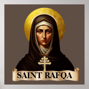Poster Sainte Rafqa, religieuse maronite, extra large