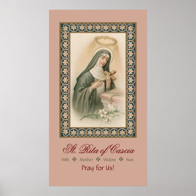 Poster Sainte-Rita de Cascia (M 015) (Devant)