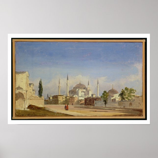 Poster Sainte-Sophie, Constantinople, 1843 (huile sur toi (Devant)