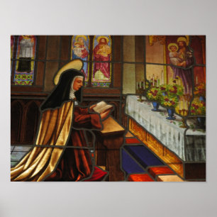 Poster Sainte Thérèse d'Avila dans la prière