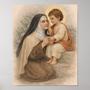 Poster Sainte-Thérèse-de-l'Enfant-Jésus catholique