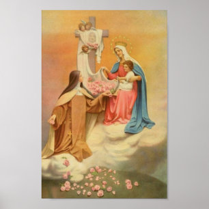 Poster Sainte Thérèse de Lisieux Petite Fleur de Jésus