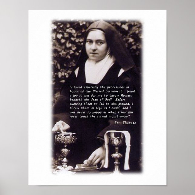 Poster Sainte Thérèse et la Sainte Eucharistie. (Devant)
