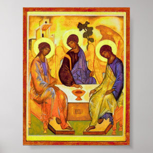 Poster Sainte Trinité par Andrei Rublev. Grand titre de p