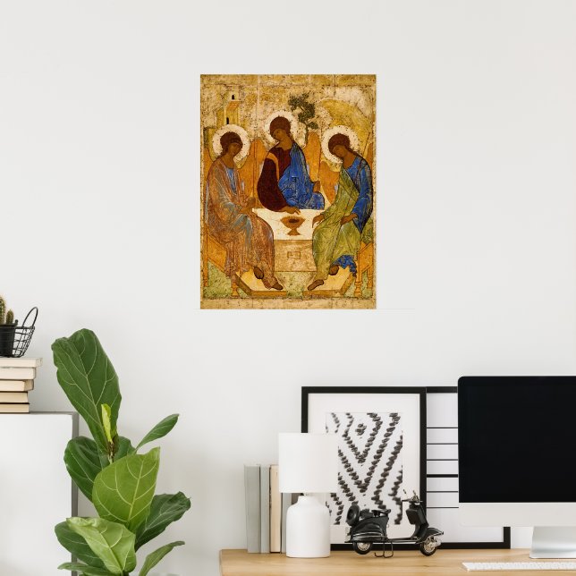 Poster Sainte Trinité par Andrey Rublev (Bureau à domicile)