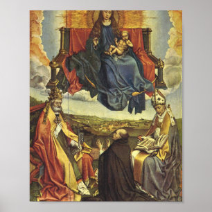 Poster Sainte Vierge en gloire - Robert Campin