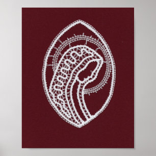 Poster Sainte Vierge Marie, dentelle