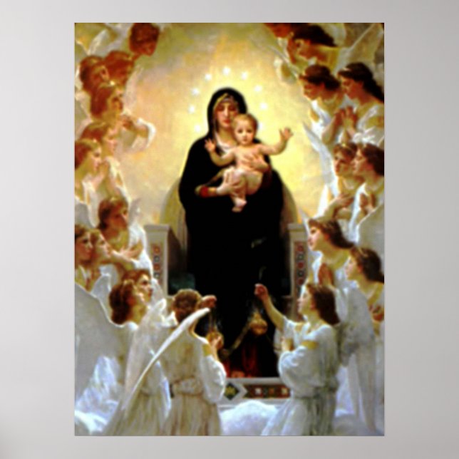 Poster Sainte Vierge Marie et Enfant Jésus (Devant)