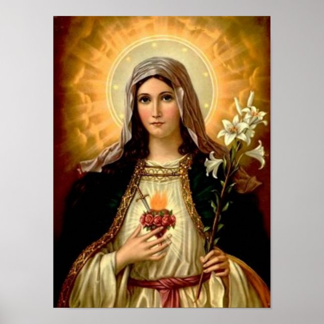 Poster Sainte Vierge Marie, mère de Dieu modèle (Devant)