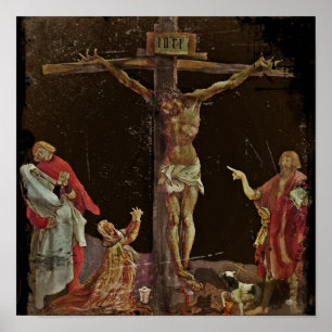 Poster Saints crucifixion aux pieds de Jésus