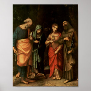 Poster Saints Saint-Pierre Martha Mary Magdalene Correggi