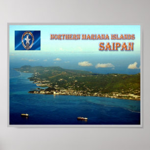Poster Saipan - Îles Mariannes du Nord -