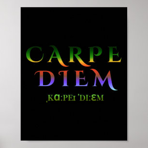Poster Saisir Jour Carpe Citation Diem Latin Inspirationa