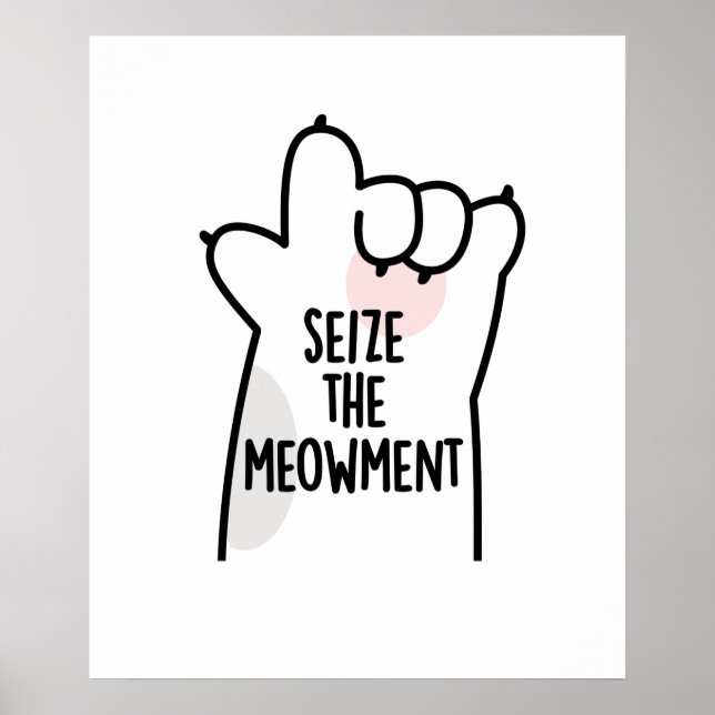 Poster Saisir Le Mot De Chat Positif Du Mowment (Devant)