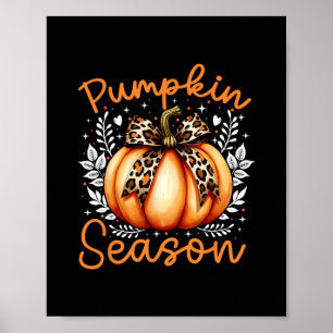 Poster Saison de la citrouille automne costume de Thanksg