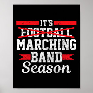 Poster Saison de la fanfare pas drôle de football Lycée