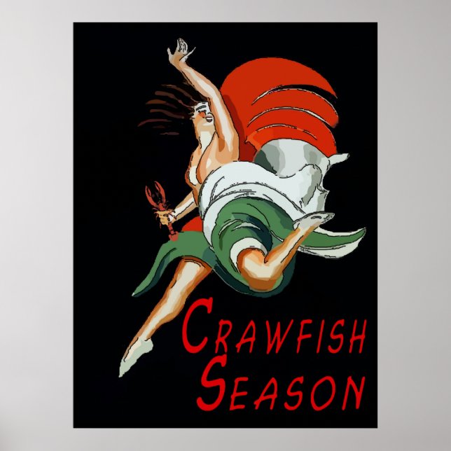 Poster Saison de l'écrevisse, joie de la danse (Devant)