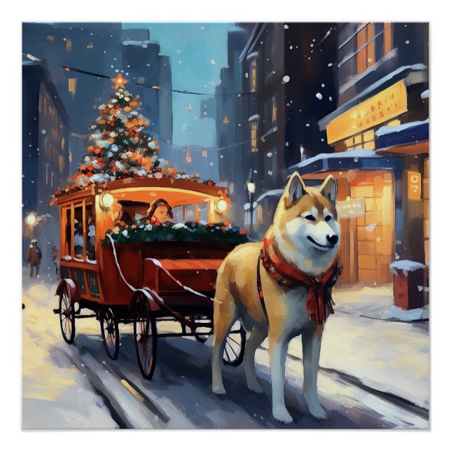 Poster Saison de Noël Akita (Devant)