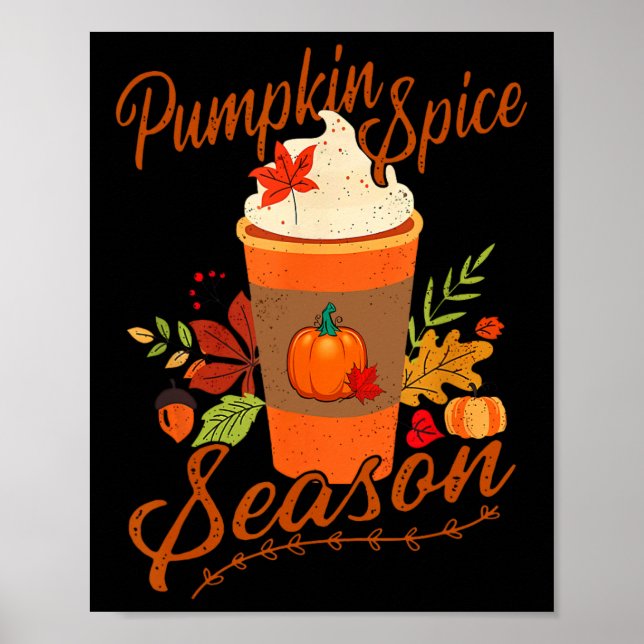Poster Saison des épices citrouilles Saison des dernières (Devant)