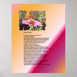 Poster Saison des papillons - Désert