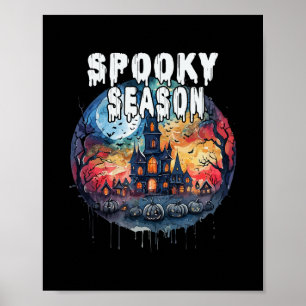 Poster Saison d'Halloween effrayante