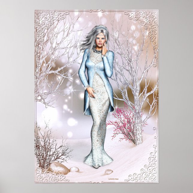 Poster Saison d'hiver Femme Imaginaire (Devant)