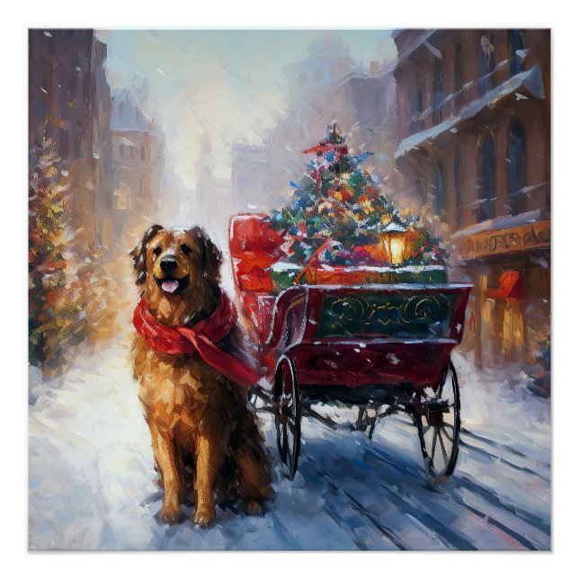 Poster Saison festive de Noël de Setter en Irlande (Devant)