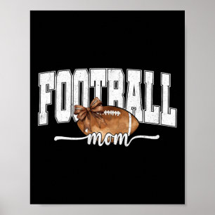 Poster Saison Touchdown Foot américain Maman Jour de matc