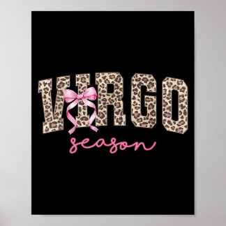 Poster Saison Vierge Coquette Arc Léopard Fille d'anniver