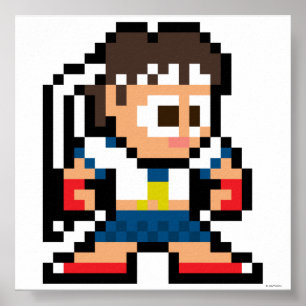 Poster Sakura 8 bits