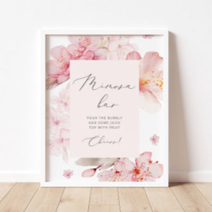 Poster Sakura cerisier fleur Mimosa bar