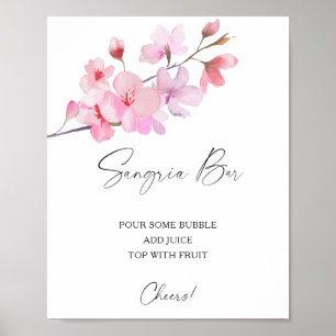 Poster Sakura élégant - bar sangria