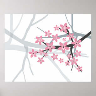 Poster Sakura - Japonais Cherry Tree Blossom Imprimer