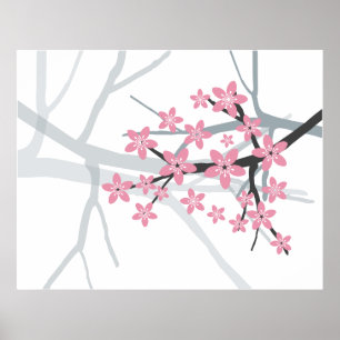 Poster Sakura - Japonais Cherry Tree Blossom Imprimer