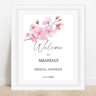 Poster Sakura - panneau de bienvenue pour la fête de mari