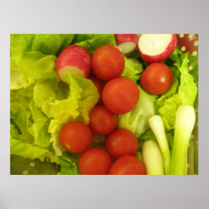 Poster Salad Vegetables Print