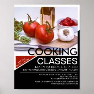 Poster Salade, Cuisine Classes Publicité