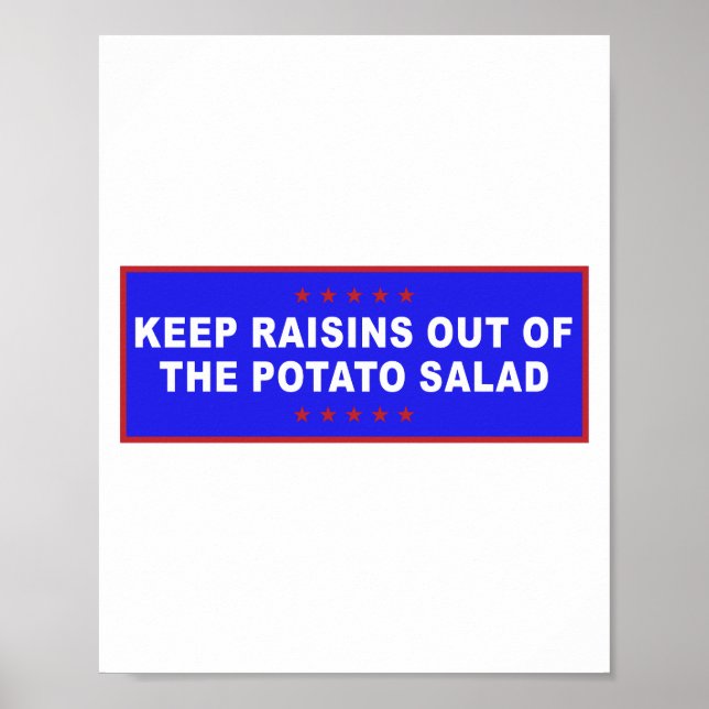 Poster Salade de pommes de terre Mème amusant (Devant)