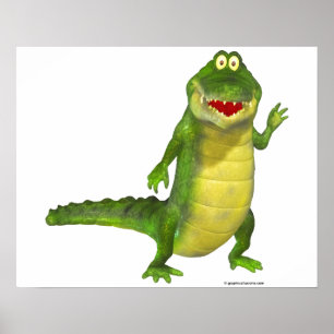 Poster Salé le crocodile