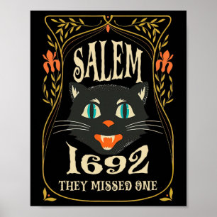 Poster Salem 1692 ils ont manqué une sorcière Halloween