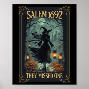 Poster Salem 1692 Ils Ont Manqué Une Sorcière Halloween T