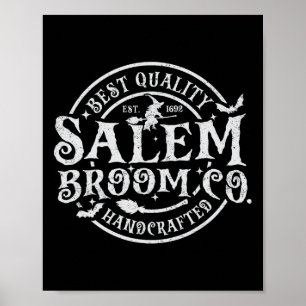 Poster Salem Broom Company Est 1692 Halloween Fun Witch