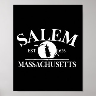 Poster Salem La Ville Des Sorcières Machusetts Ma Vintage