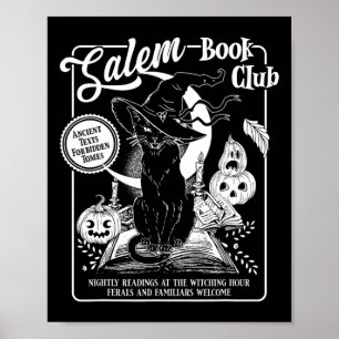 Poster Salem Witch Bookish Retro Halloween Blac