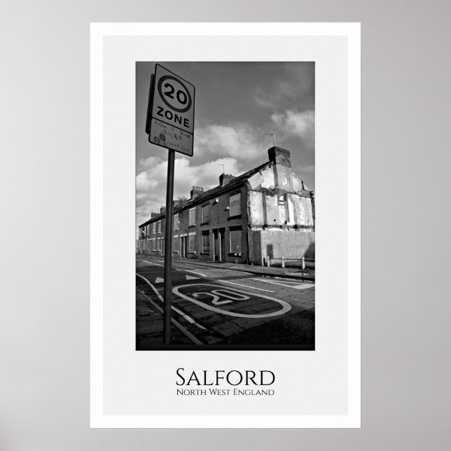 Poster Salford, Nord-Ouest de l'Angleterre (Devant)
