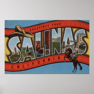 Poster Salinas, Californie - Scènes de grandes lettres - 