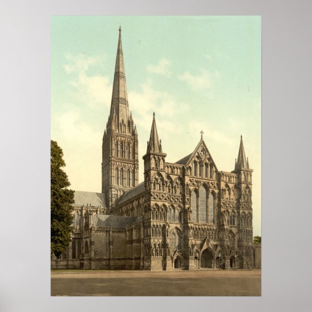 Poster Salisbury Cathedral II, Wiltshire, Angleterre (Devant)