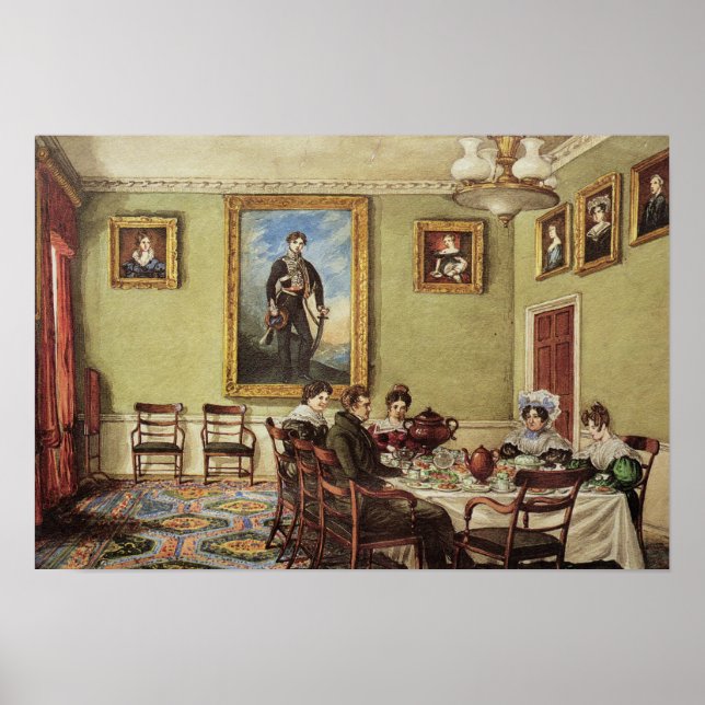 Poster Salle à manger à Langton Hall (Devant)