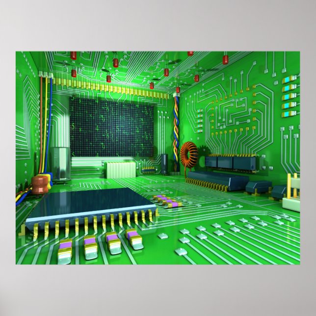 Poster Salle cybernétique (Devant)