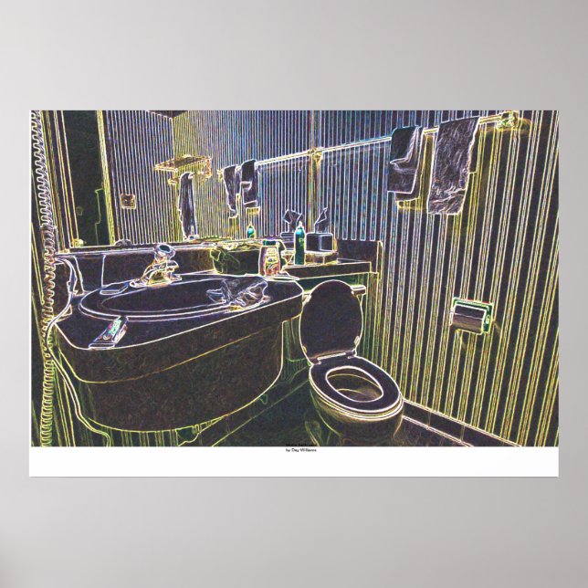 Poster Salle de bain Motel (Devant)